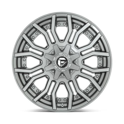 Fuel D713 Rage Platinum Brushed Gunmetal Tinted Clear 1-Piece Wheels