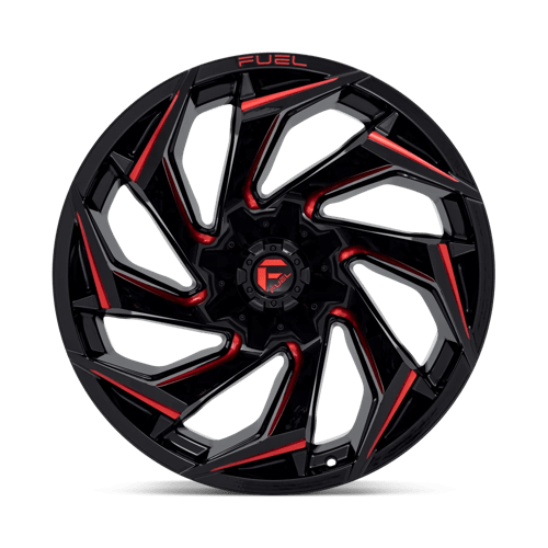 Fuel D755 Reaction Gloss Black Milled With Red Tint 1-Piece Wheels