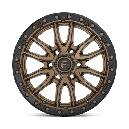 Fuel D681 Rebel Matte Bronze Black Bead Ring 1-Piece Wheels