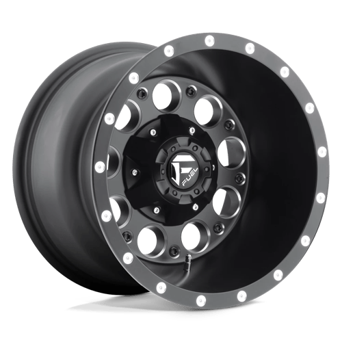 Fuel D525 Revolver Matte Black Milled 1-Piece Wheels