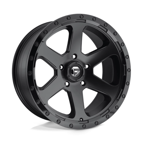 Fuel D589 Ripper Matte Black Gloss Black Lip 1-Piece Wheels