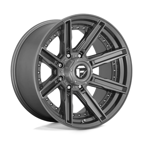 Fuel D710 Rogue Platinum Brushed Gunmetal Tinted Clear 1-Piece Wheels