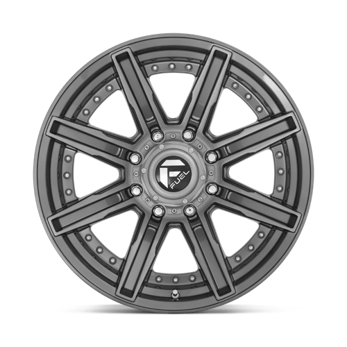 Fuel D710 Rogue Platinum Brushed Gunmetal Tinted Clear 1-Piece Wheels