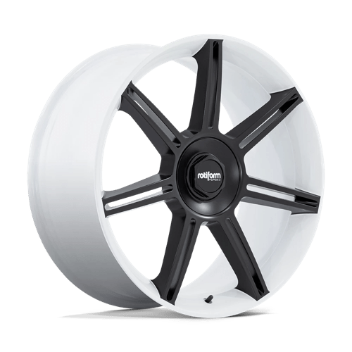 Rotiform FRA R908 Gloss White &#038; Matte Black Spokes