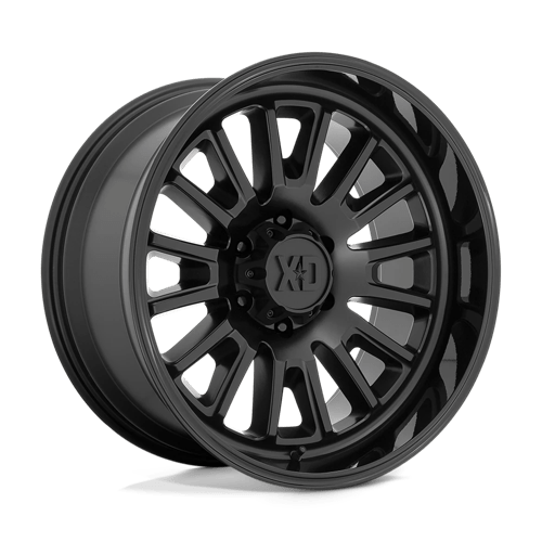 KMC XD864 Rover Satin Black With Gloss Black Lip Wheels