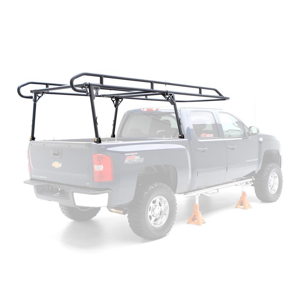 Smittybilt Universal Contractors Rack, 800 Lb Rating, Full Size Truck, Black, Box 2 of 2, 18604-2