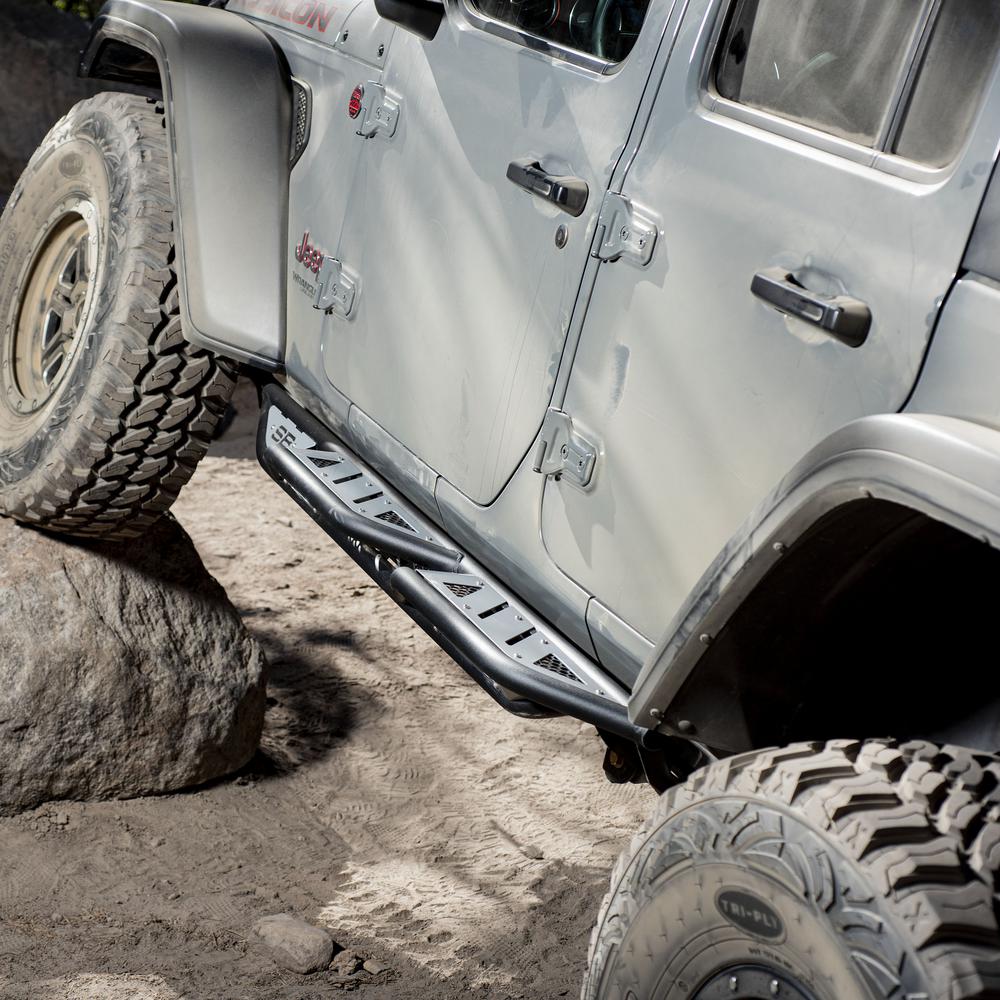 Smittybilt 2018-2025 Jeep Wrangler JLU Apollo Sliders with Step, 18+, 77734