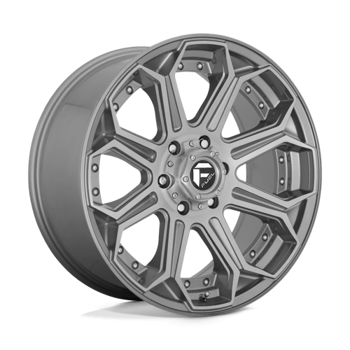 Fuel D705 Siege Brushed Gun Metal Tinted Clear 1-Piece Wheels