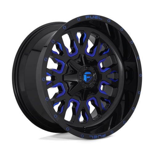 Fuel D645 Stroke Gloss Black Blue Tinted Clear 1-Piece Wheels