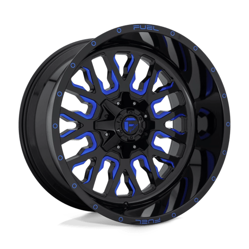 Fuel D645 Stroke Gloss Black Blue Tinted Clear 1-Piece Wheels