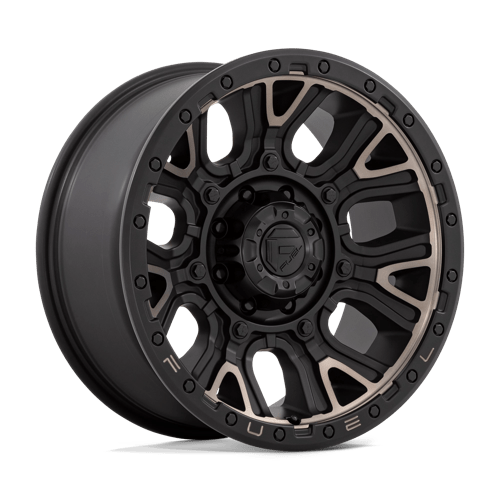 Fuel D824 Traction Matte Black With Double Dark Tint 1-Piece Wheels