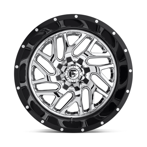 Fuel D211 Triton Chrome Plated Gloss Black Lip 2-Piece Wheels