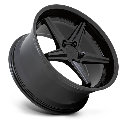 TSW Launch Matte Black With Gloss Black Lip Wheels