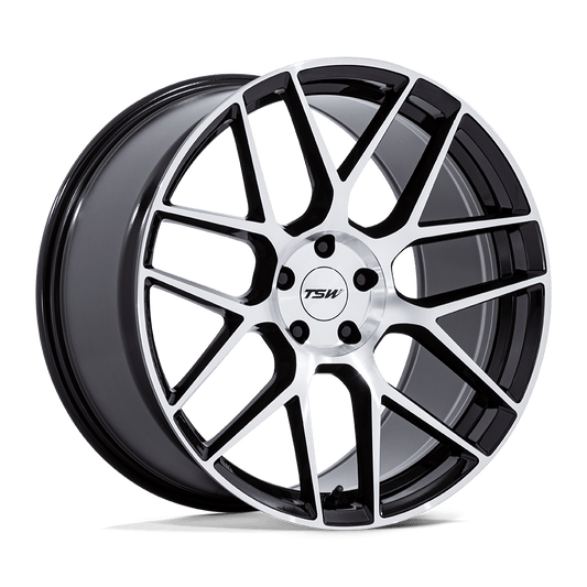 TSW TW002 Lasarthe Gloss Black Machined Wheels