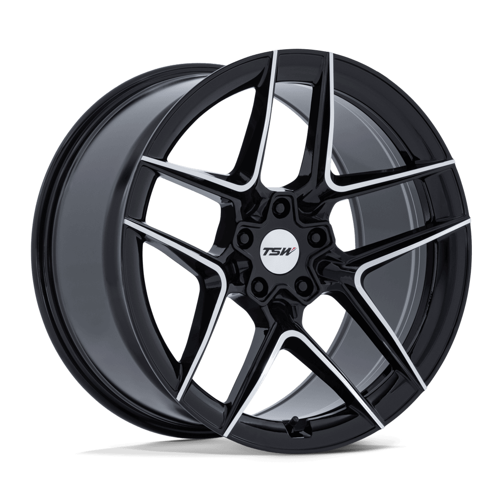 TSW TW008 Slipstream Gloss Black with Machined Face Wheels, Flow Formed, Aluminum
