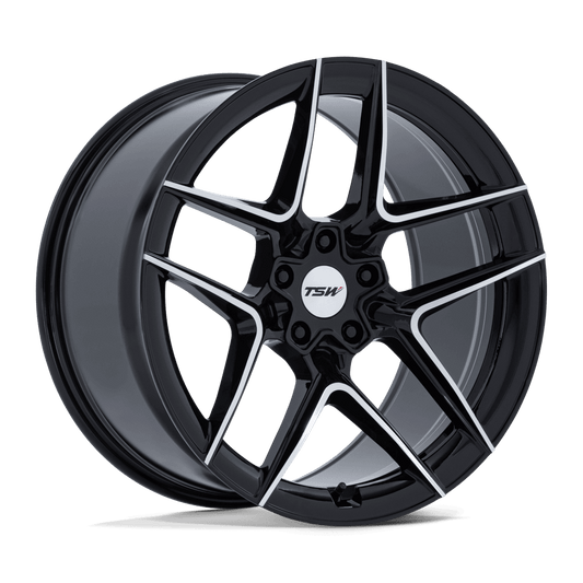 TSW TW008 Slipstream Gloss Black with Machined Face Wheels, Flow Formed, Aluminum