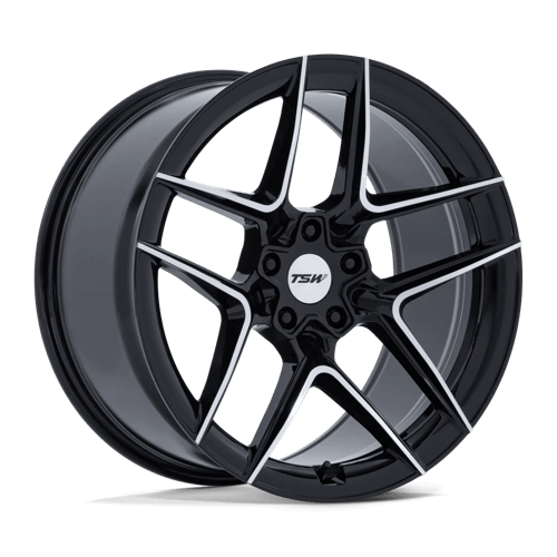 TSW TW008 Slipstream Gloss Black with Machined Face Wheels, Flow Formed, Aluminum
