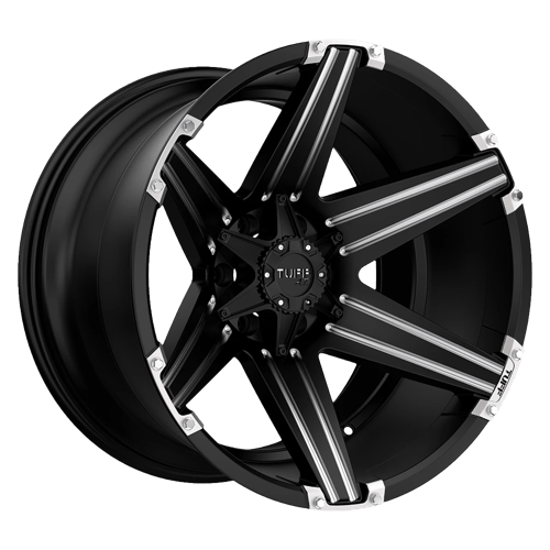 Tuff T12 Satin Black With Milled Spoke Wheels