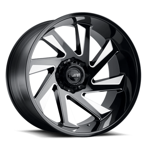 Tuff T1B Gloss Black With Milled Spoke Wheels