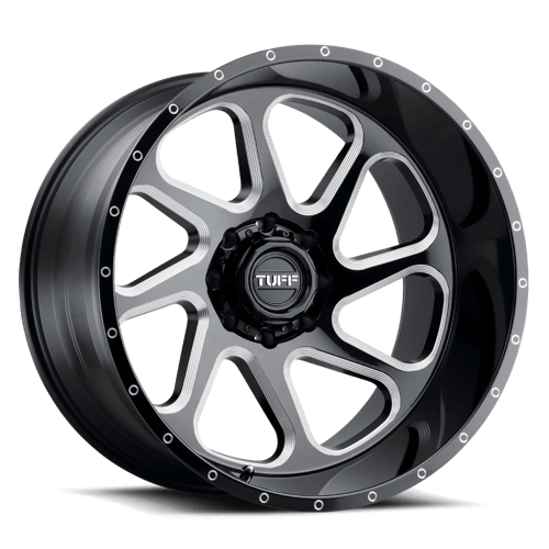 Tuff T2B Gloss Black With Milled Spoke Wheels