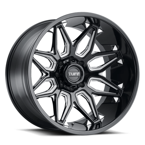 Tuff T3B Gloss Black With Milled Spoke Wheels