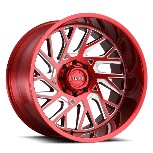 Tuff T4B Candy Red With Milled Spoke Wheels