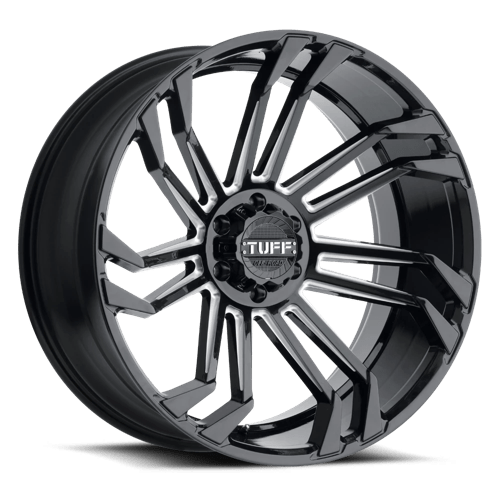 Tuff T21 Gloss Black With Milled Spoke Wheels