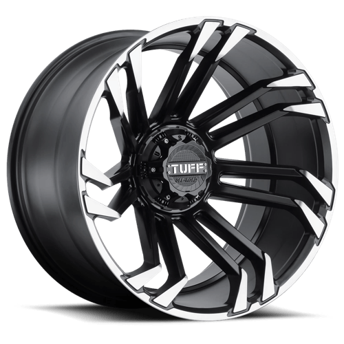 Tuff T21 Matte Black With Machined Flange Wheels