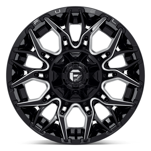 Fuel D769 Twitch Glossy Black Milled 1-Piece Wheels