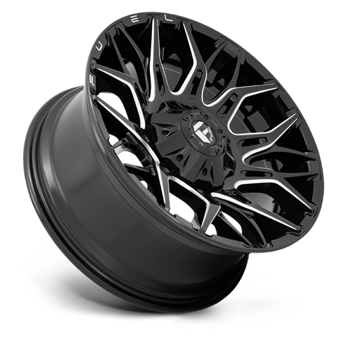 Fuel D769 Twitch Glossy Black Milled 1-Piece Wheels