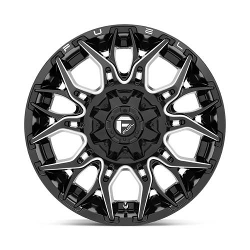 Fuel D769 Twitch Glossy Black Milled 1-Piece Wheels