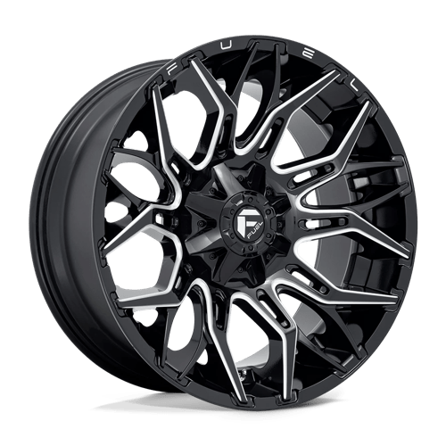 Fuel D769 Twitch Glossy Black Milled 1-Piece Wheels