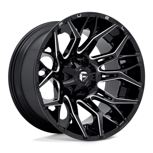 Fuel D769 Twitch Glossy Black Milled 1-Piece Wheels