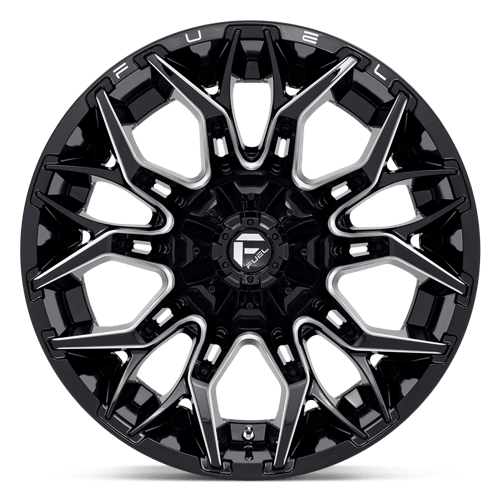 Fuel D769 Twitch Glossy Black Milled 1-Piece Wheels