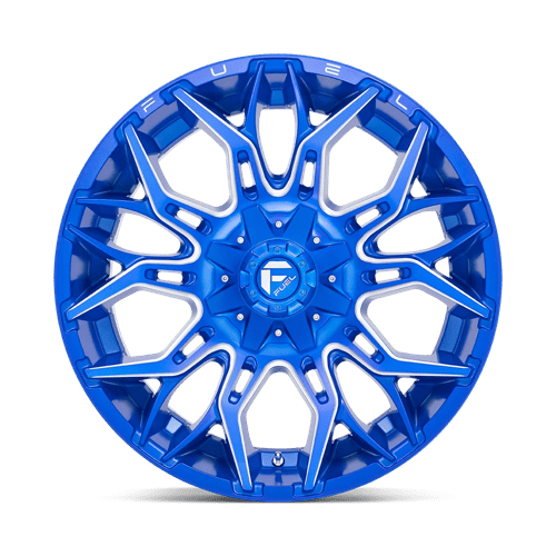 Fuel D770 Twitch Anodized Blue Milled 1-Piece Wheels