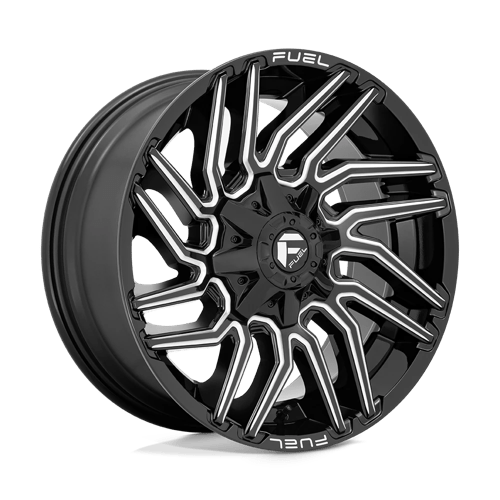 Fuel D773 Typhoon Gloss Black Milled 1-Piece Wheels