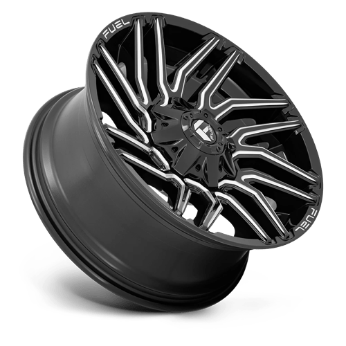 Fuel D773 Typhoon Gloss Black Milled 1-Piece Wheels