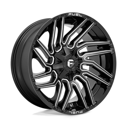 Fuel D773 Typhoon Gloss Black Milled 1-Piece Wheels