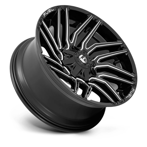 Fuel D773 Typhoon Gloss Black Milled 1-Piece Wheels