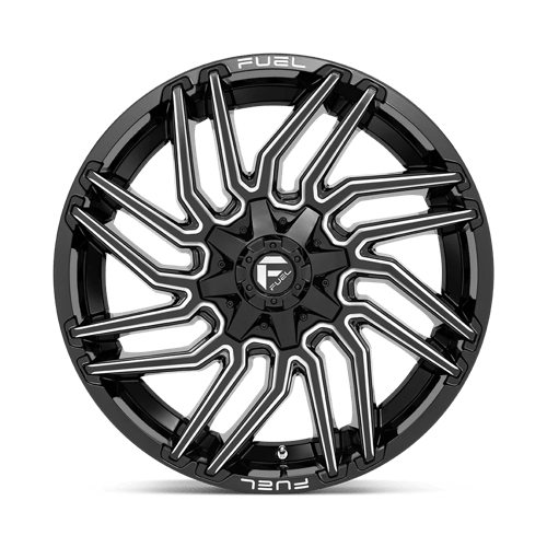 Fuel D773 Typhoon Gloss Black Milled 1-Piece Wheels