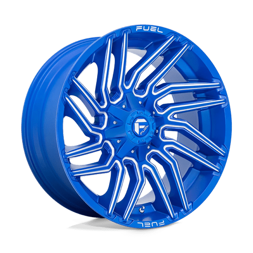 Fuel D774 Typhoon Anodized Blue Milled 1-Piece Wheels