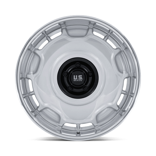 US Mag UC146 Arlington Silver Matte Black Center with Diamond Cut Lip Wheels, Cast Aluminum