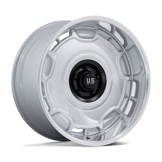 US Mag UC146 Arlington Silver Matte Black Center with Diamond Cut Lip Wheels, Cast Aluminum