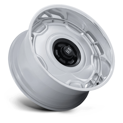 US Mag UC146 Arlington Silver Matte Black Center with Diamond Cut Lip Wheels, Cast Aluminum