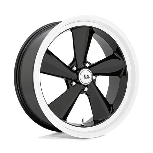 US Mags U136 TS Gloss Black With Diamond Cut Lip 1-Piece Wheels