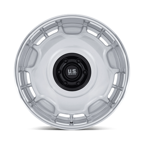 US Mag UC146 Arlington Silver Matte Black Center with Diamond Cut Lip Wheels, Cast Aluminum