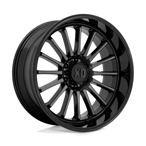 KMC XD857 Whiplash Gloss Black With Gray Tint Wheels