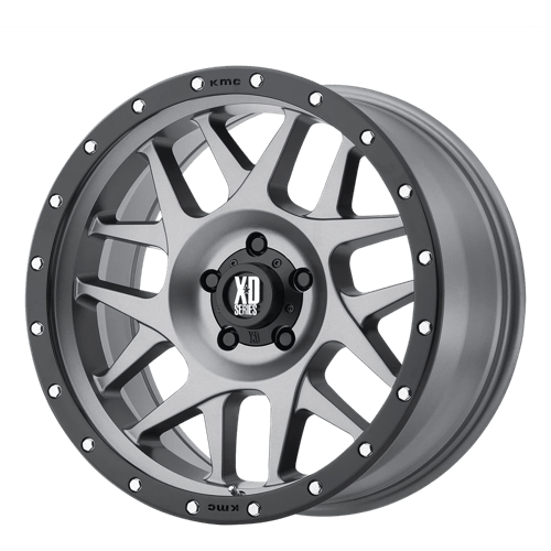 KMC XD127 Bully Matte Gray Black Ring Wheels