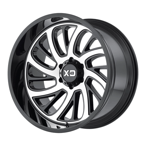 KMC XD826 Surge Gloss Black With Machined Face Wheels