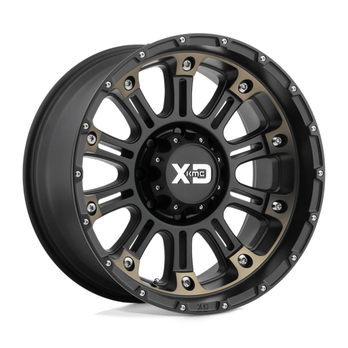 KMC XD829 Hoss II Satin Black Machined Dark Tint Wheels